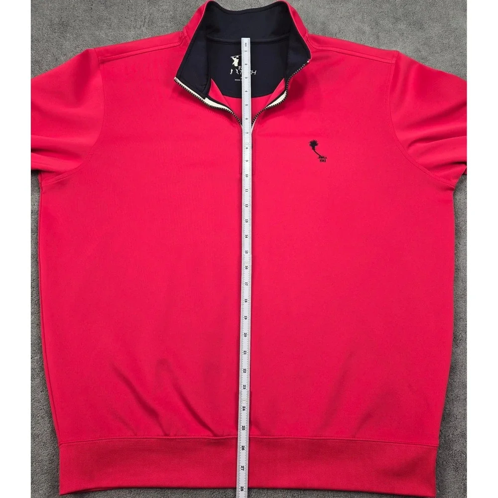 F&G Tech Mens XL Pink 1/4 Zip Performance Pullover Golf Stretch 1911 Logo